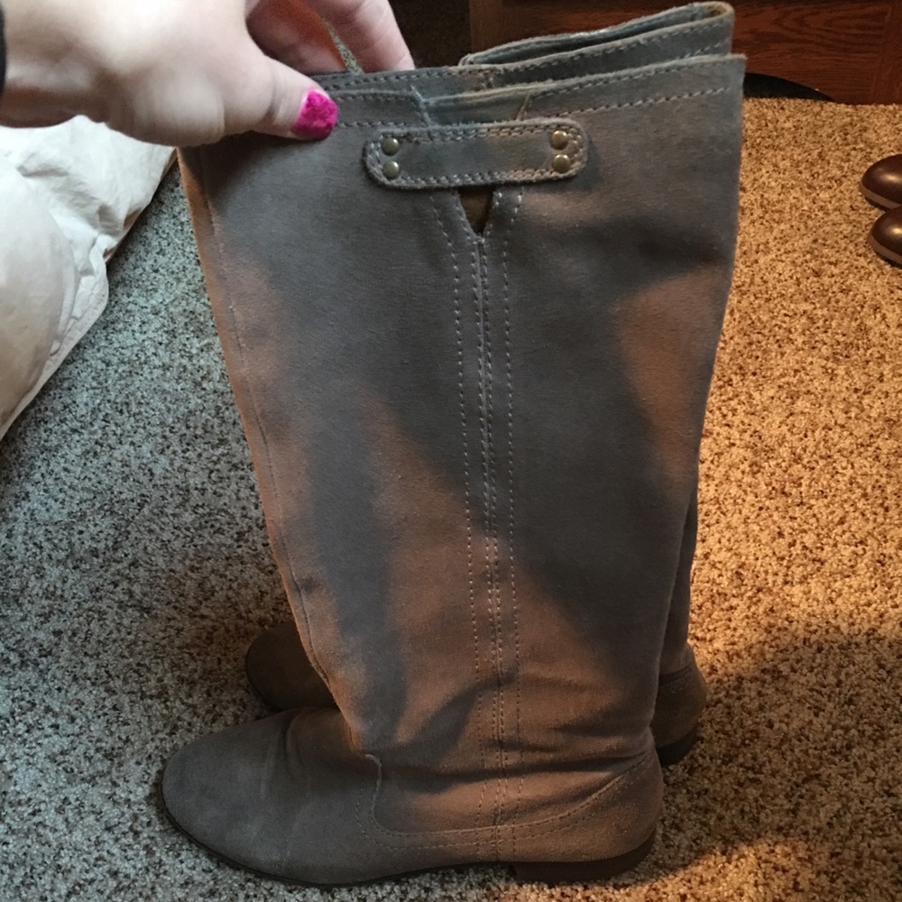Tall suede boots